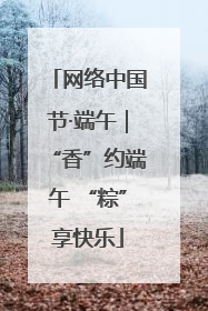 网络中国节·端午｜“香”约端午 “粽”享快乐